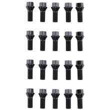 20Pcs M14 x 1.25 Black Wheel Locking Lug Bolt Nut Steel 36136781151 for - X3 X5 E70 E71 F20 F25 X5 X6