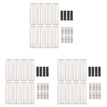 24 Pièces Diviseurs de Tiroir Réglables Diviseur de Partition de Rangement pour Armoire de Bricolage pour Séparateur D'Organisateur de Couverts de