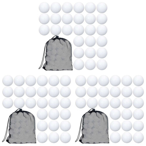 300 Pcs  Practice  Hollow   Training  Balls with Mesh Drawstring Storage Bags for Training
