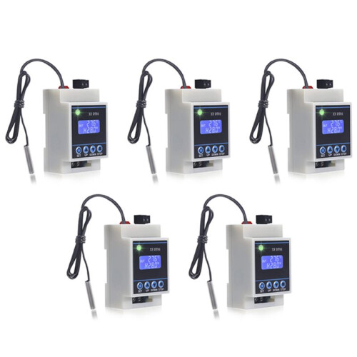 5X XY-DT01 Digital Temperature Controller -40-110C with LCD Display and Waterproof Sensor