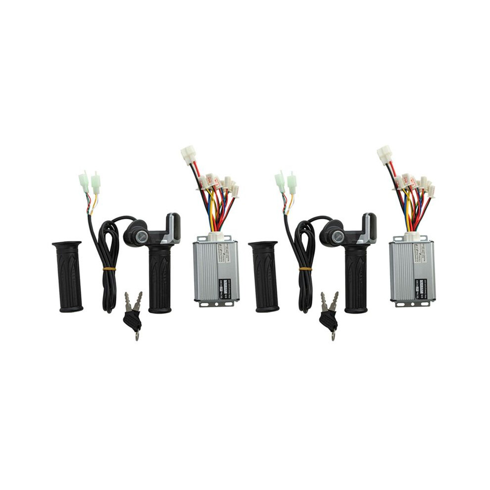 2X Electric Scooter Accessories Motor Brushed Controller & Throttle Twist Grip 48V 1000W For Electric Scooter Bicycle Black/Red/Dark 6032767178023