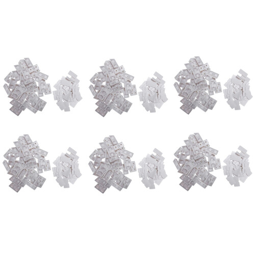 180Pcs Shelf Cabinet 90 Degree Plastic Corner Braces Angle Brackets White 1
