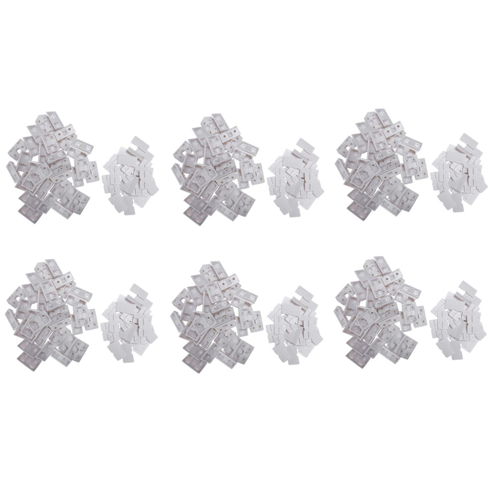 180Pcs Shelf Cabinet 90 Degree Plastic Corner Braces Angle Brackets White 6031959433742