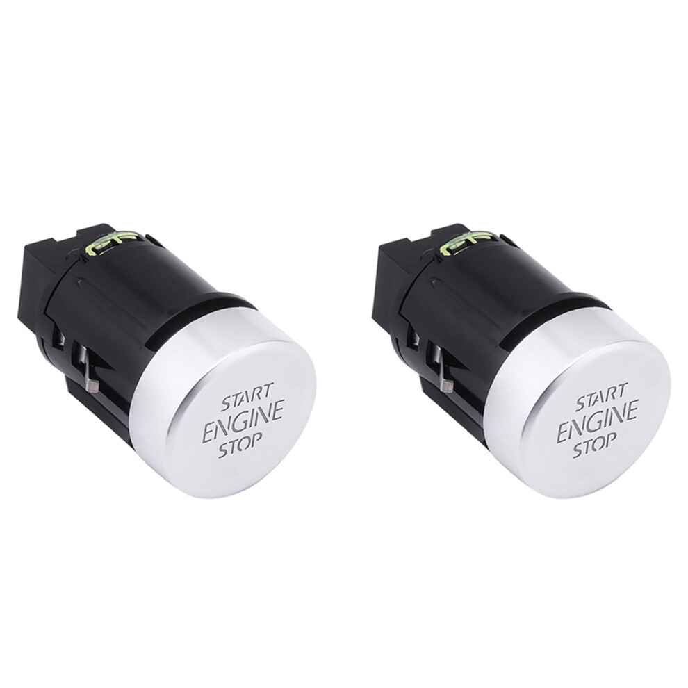 2X Car Engine Start Stop Button For 2008-2016 Sharan 2011-2016 7N 5N0959839 5N0 959 839 Black/Silver 6033107837419