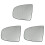 3X Left Side Rear View Mirror Side Mirror Glass Heated + Adjustment for  X5 E70 2007-2013 X6 E71 E72 2008-2014 1