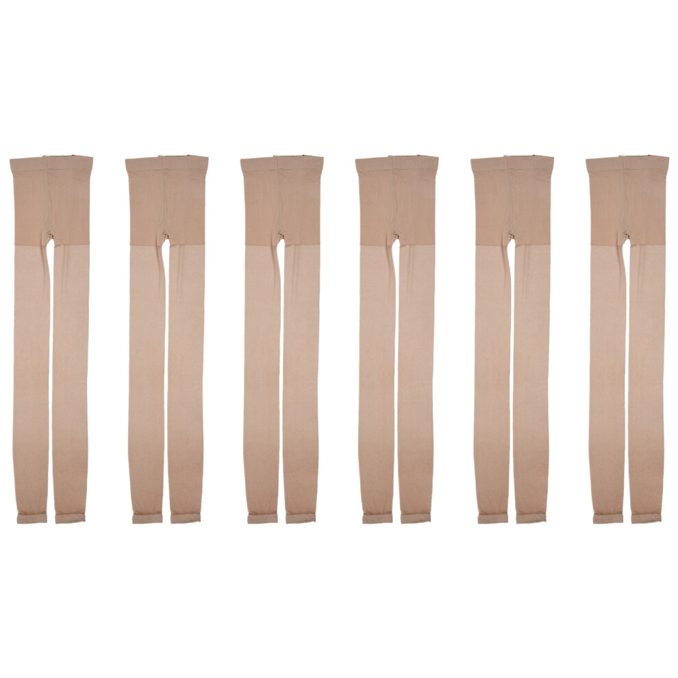 Brecantia 6X New Women Fashion Hot Open Toe Sheer Ultra-Thin Tights Pantyhose Stocking Nude