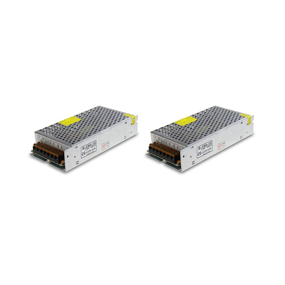 2X 12V 15A 180W Power Supply Transformer Ac 110V / 220V To 12V 20Amp Switching Adapter Converter Led(15A) 6032990675696