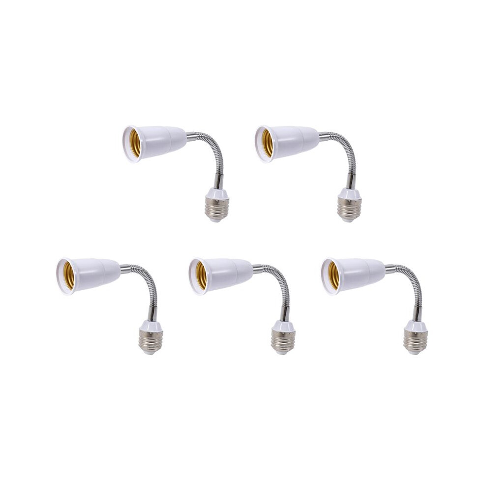 Brecantia 5X Led Light Bulb Lamp Holder Converters Adapter Flexible E27 To E27 20Cm Length Flexible Extend Base Type Extension