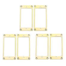 6 Pcs Metal Flat Humbucker Cover Guitar Pickup Frame Mounting Ring