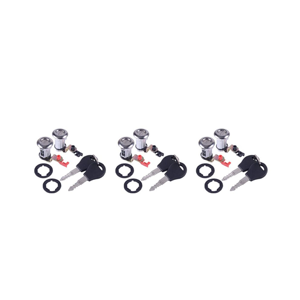 3X Car Left And Right Car Door Lock Kit With Key Car Door Lock For Pickup Pathfinder 1987 -1991 80600-01G25 Brecantia