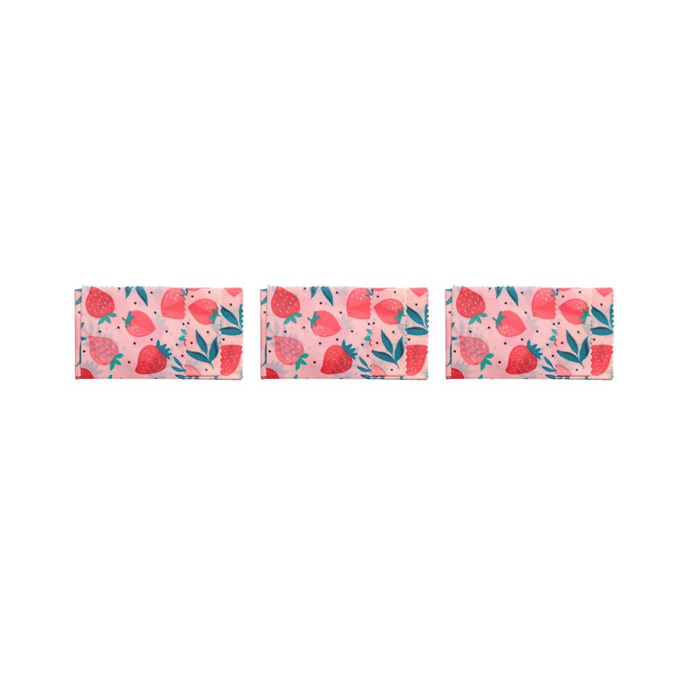 3Set Reusable Beeswax Cloth Wrap Food Fresh Bag Lid Jungle Party Bees Wax Wrap For Sandwich Cheese Brecantia