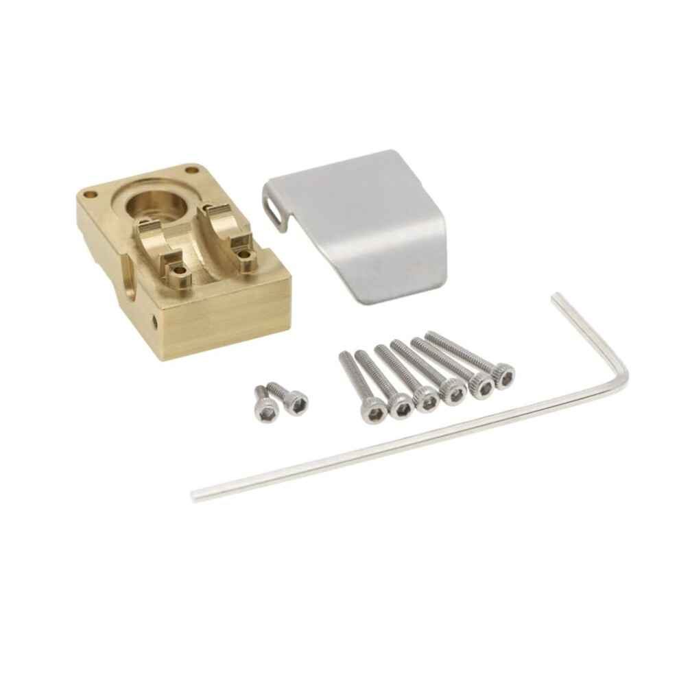 Brass Bridge Counterweight Cover For Axial Scx24 1/24 Rc Crawler, Durable Guard Plate Upgrade For Improved Stability 9351714652100