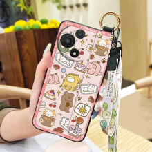 Shockproof Silicone TPU Protective Cover with Ring Holder and Dual Lanyards for TCL 60R 5G Phone Case