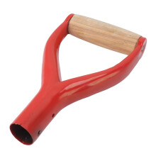 Replacement Shovel Handle Y Shaped Ergonomic Wooden Grip Universal Spade Handle Replacement Durable Wood Construction for Digging