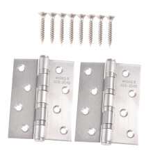 4 Inch Stainless Steel Door Hinge Silent Flat Bearing Polished Finish Noise Reduction for Hotel Club