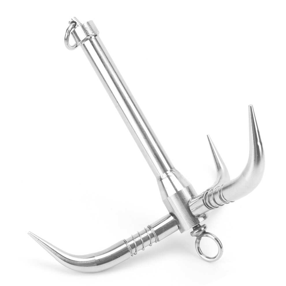 Marine Foldable Grapnel Anchor 316 Ss Triple Grip Ideal For Yachts & Canoes 6931393764153
