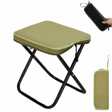 2in1 Folding Camping Chair Backpack with Multi Pocket Storage, Lightweight Foldable Stool for Hiking and Fishing (Green, L)