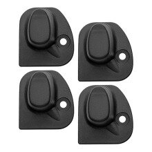 Set of 4 Black Luggage Replacement Feet, Wear‑Resistant Suitcase Foot Pads, Universal Fit