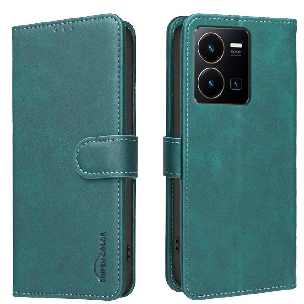 Phone Case For Vivo Y35 4G All Round Shockproof Rfid Blocking Protection Drop Protection Convenient Kickstand 764563342327