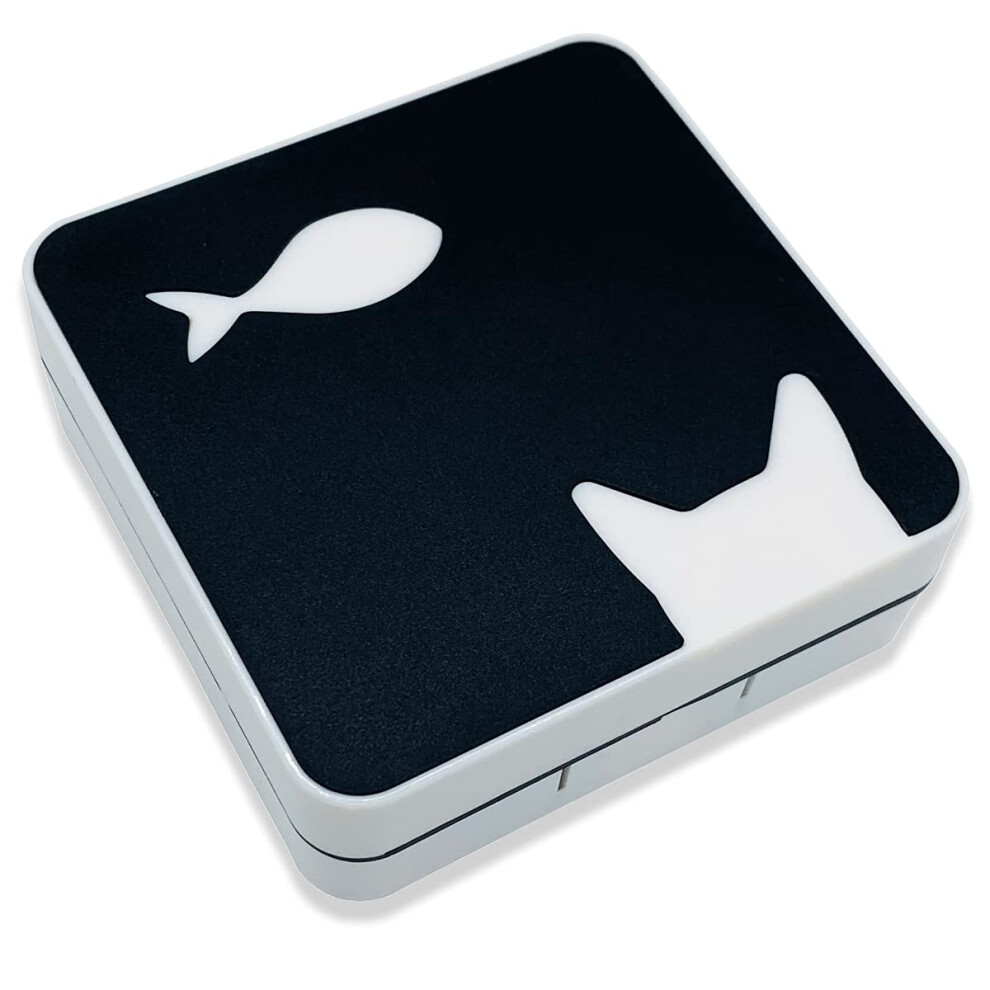 Black Contact Lens Travel Kit For Women, Compact AllâInâOne Case With Mirror, Tweezers And Clear Flip Cover (Black)