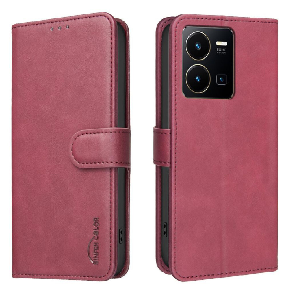 () Phone Case For Vivo Y35 4G All Round Shockproof Rfid Blocking Protection Drop Protection Convenient Kickstand 764563342341