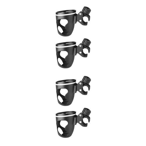 4Pcs Stroller Cup Holder Baby Trolley Bottle Rack Durable Black ABS