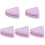 5Pcs Compact Yellow Makeup Powder Puff Case Silicone Triangular Holder 1