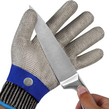 Cut Resistant Gloves Level 9 Stainless Steel Wire Safety Glove for Kitchen and Butchering, XL 1PCS