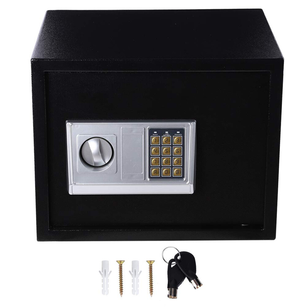 Electronic Safe With Digital Keypad, Password Access And Key Backup For Cash, Jewelry And Documents 9330225510260