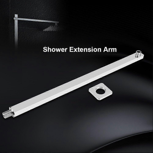 Duscharm - 60 cm väggmonterad duschmunstyckesförlängning - Extra lång duschförlängningsarm - H 2