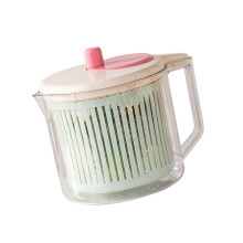 Colorful Rotating Salad Vegetable Fruit Spinner Basket For-Pink