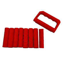 Tontextur-Rollwerkzeug-Set mit 8-teiligem Rad und einem-Rot