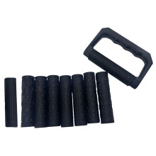 Tontextur-Rollwerkzeug-Set mit 8-teiligem Rad und einem-Schwarz