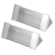 2Pcs Stainless Steel BBQ Smoker Tube 6 Inch Triangle Design for Pellets Gas and Charcoal Grill