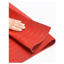 Electrical Insulating Rubber Mat 3mm Non Slip Voltage Switchboard Mat for Industrial Safety 50x50cm Red