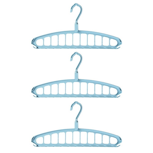Thickened Plastic Multiple Hook Hanger Perfect For Storing-Blue