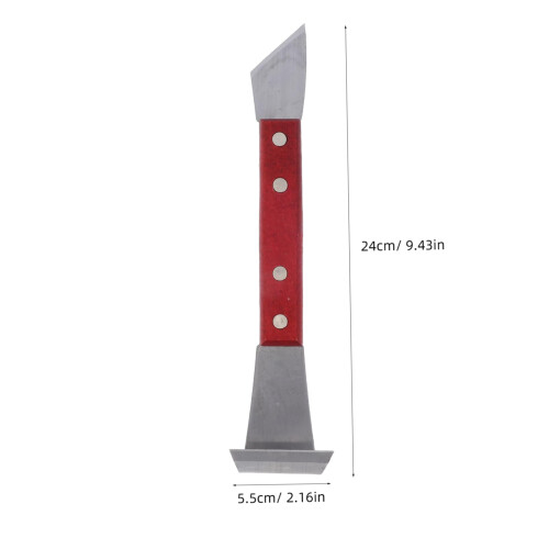 Tree Bark Peeler with Double Head Design, Ergonomic Wood Handle Debarking Tool for Fruit Trees and Logs 1