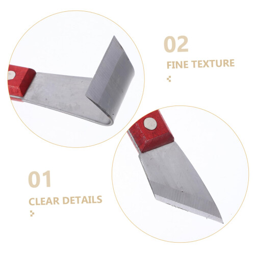 Tree Bark Peeler with Double Head Design, Ergonomic Wood Handle Debarking Tool for Fruit Trees and Logs 2