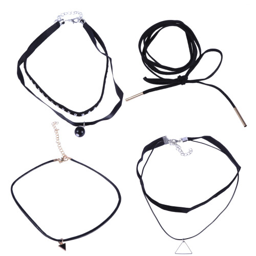 4Pièces Colliers Tour De Cou Mode Gothiques