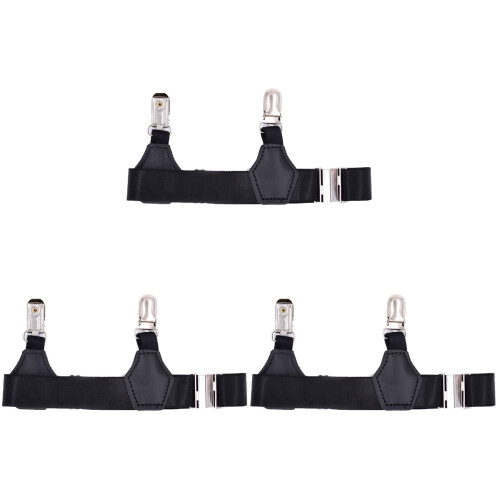 3Stk Schwarze Strapsgürtel, Verstellbar