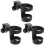 3Pièces -Gobelets Poussette PP Noir Rotatif Multiusage 1