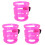 3Pcs Pink Stroller Drink Holder Ergonomic Bottle Rack Holder 1