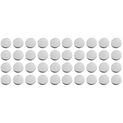 40Pcs Durable Silver Metal Buttons Flat Style Costume Sewing Buttons