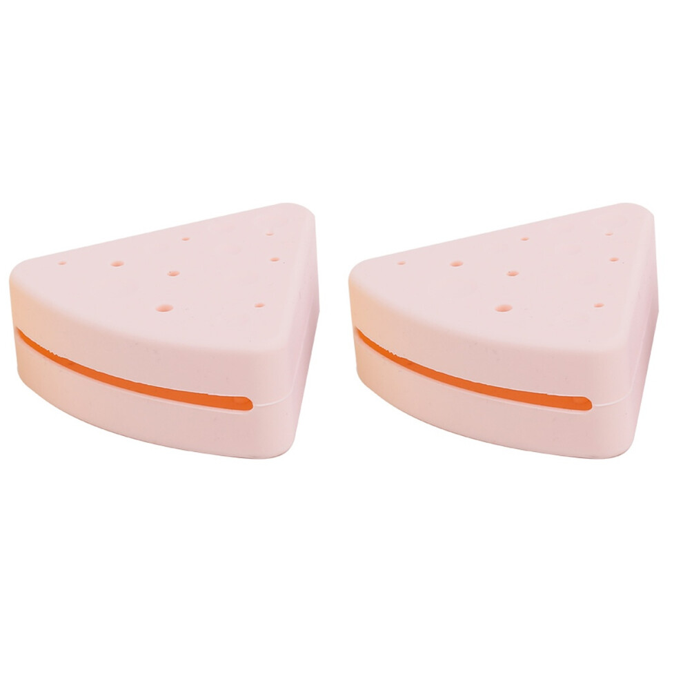 Solustre 2 Count Portable Powder Puff Protective Container, Makeup Rack Case