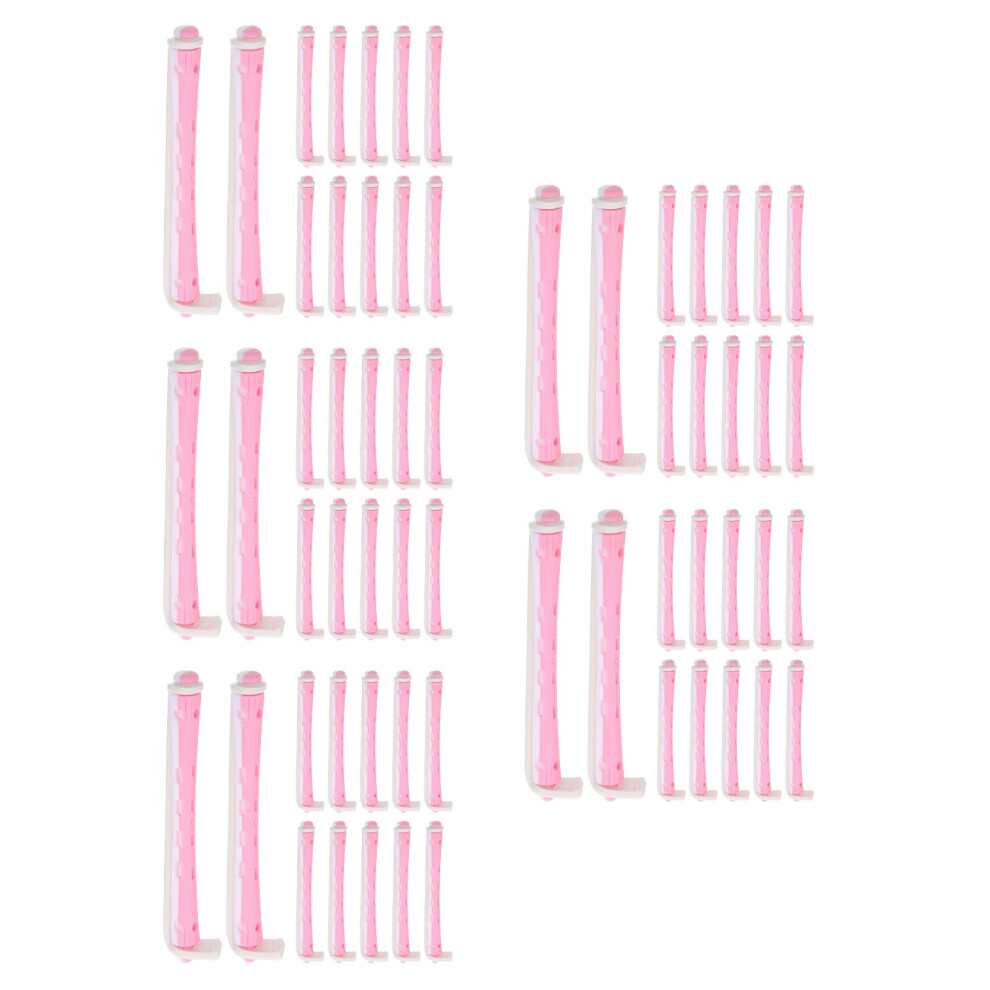 Solustre Pink 120Pcs Hair Rollers Pp Curling Sticks For Effortless Wavy Hair