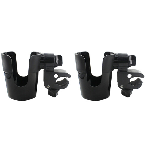 2Pcs Black Carriage for Bike Stroller 360 Rotation