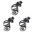 3Pièces Support Noir Rotatif Pour Poussette Bébé 1