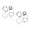 8Pièces Colliers Choker Ajustables Pour Et Mode 1