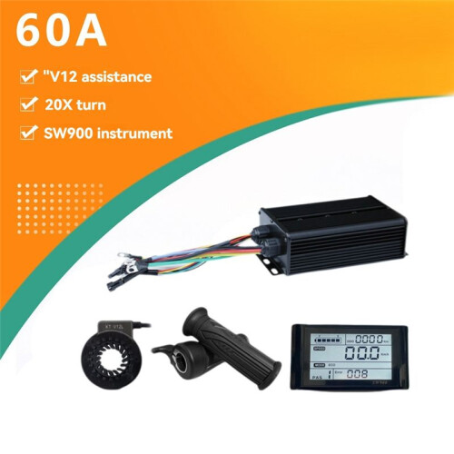 Electric Bike Three Mode Controller Set 60A 48V-72V Sine Wave Controller SW900 Display LCD Screen E-Bicycle Accessories 1