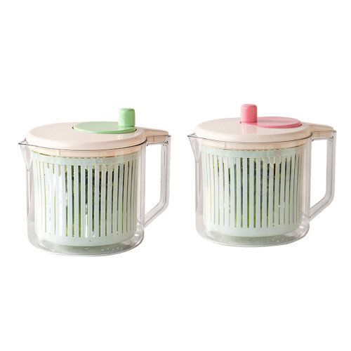 Stylish Multipurpose Produce Washer Plastic Fruit Spinner-Green 2